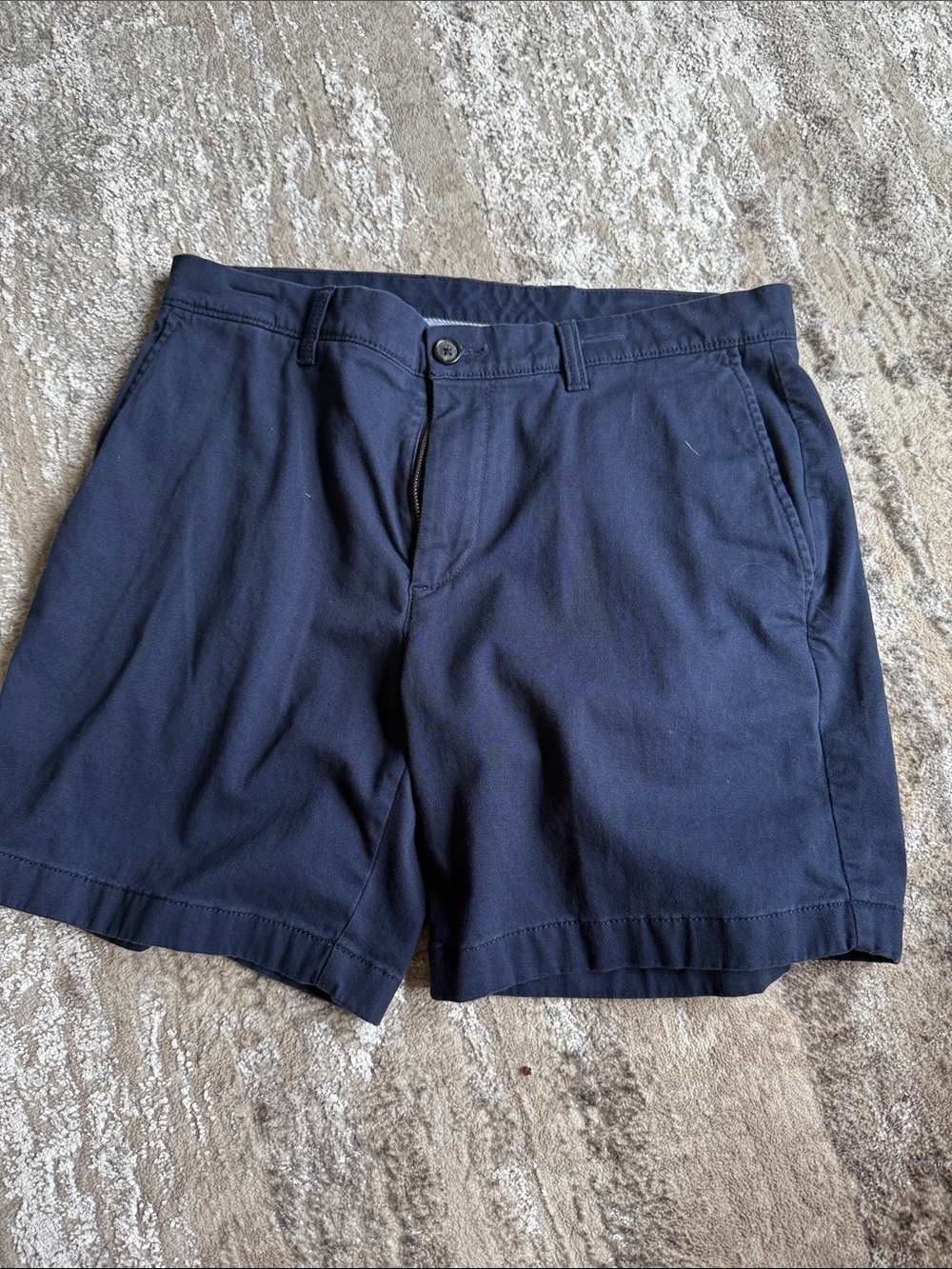 Roundtree & Yorke Navy Flat Front Men's Shorts